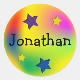 Adesivo Estrelas Coloridas Personalizadas
