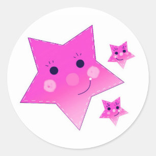 Adesivo Estrelas Cor-de-Rosa
