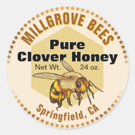 Adesivo Estrelas de Abelhas de Mel Ilustradas