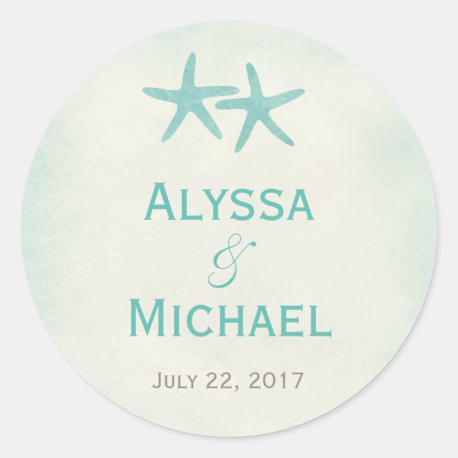 Adesivo Estrelas de Aquarelas de Aquarela Vinheta/Envelope (Frente)