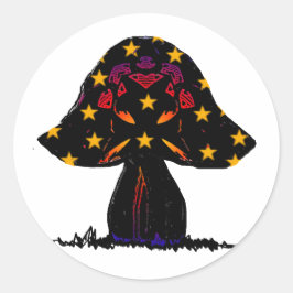 Adesivo estrelas de cogumelos