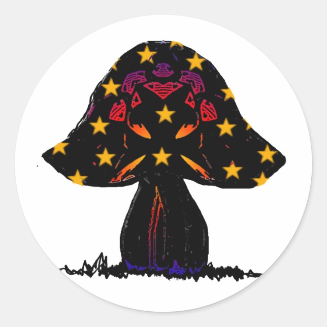 Adesivo estrelas de cogumelos (Frente)