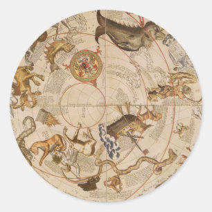 Adesivo Estrelas de constelação Astronomia da Vintagem do 
