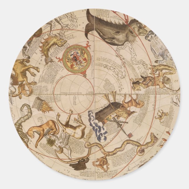 Adesivo Estrelas de constelação Astronomia da Vintagem do  (Frente)