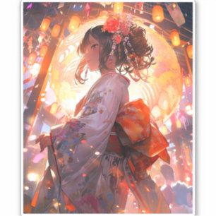 Adesivo Estrelas de Meninas de Anime