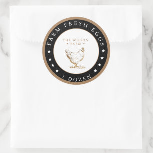 Adesivo Estrelas de ouro de fazenda Vinheta de ovos