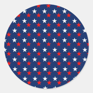 Adesivo Estrelas de Padrão Patriótico no Azul