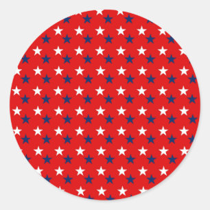 Adesivo Estrelas de padrões patrióticos em vermelho