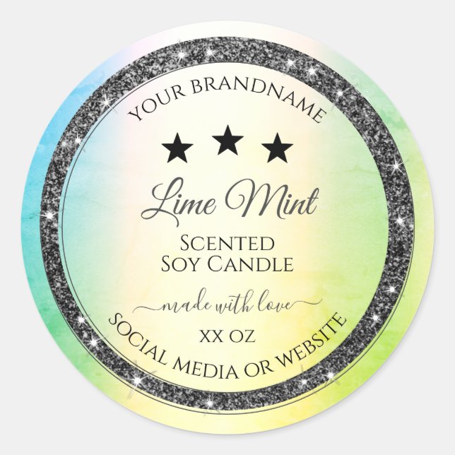 Adesivo Estrelas de relva reluzente Rótulos de Produto Ama (Frente)