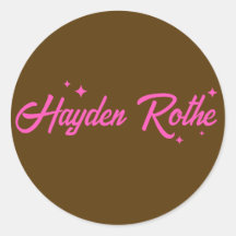 Estrelas de Tipografia Rosa-Castanho