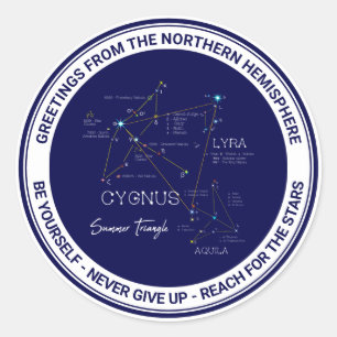 Adesivo Estrelas de Triângulo de Verão do Hemisfério no