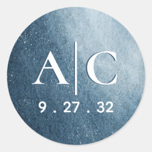 Adesivo Estrelas do Céu Noturno Marinhos Iniciais Brancos 