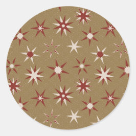 Adesivo Estrelas do Red Geo Natal - sobre padrão dourado.