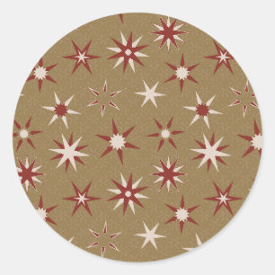 Adesivo Estrelas do Red Geo Natal - sobre padrão dourado.