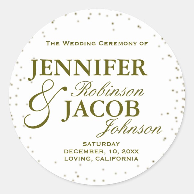 Adesivo Estrelas Douradas de Confetti Glitter (Frente)