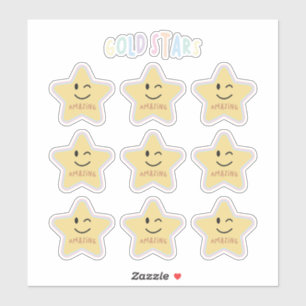 Adesivo estrelas douradas do arco-íris