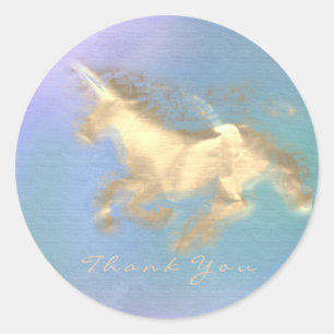 Adesivo Estrelas Douradas do Magic Unicorn Obrigado Ombro