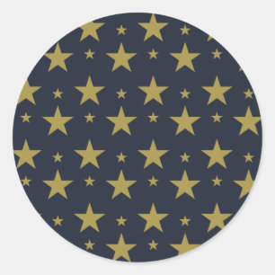 Adesivo Estrelas Douradas em Azul Naval – Elegante e Atemp