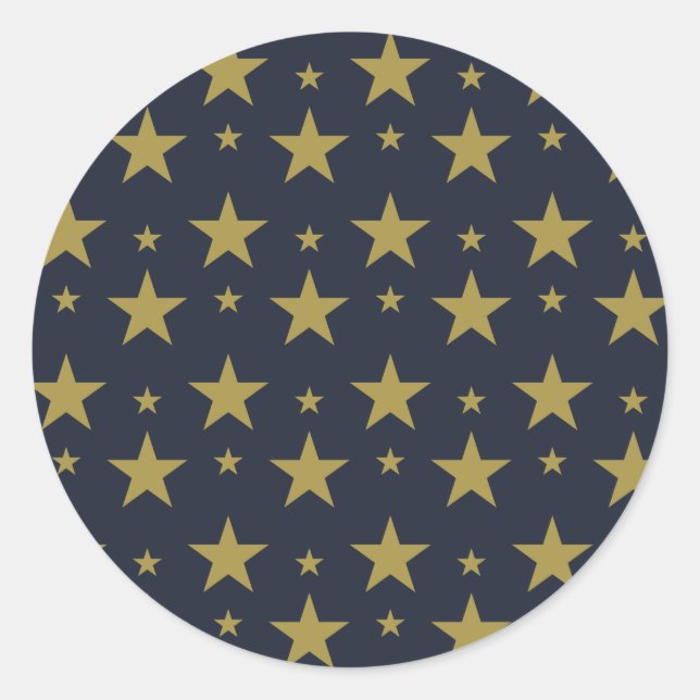 Adesivo Estrelas Douradas no Azul Naval – Elegante e Atemp (Frente)