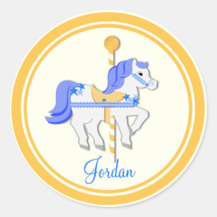 Adesivo Estrelas Dourados azuis do cavalo do carrossel