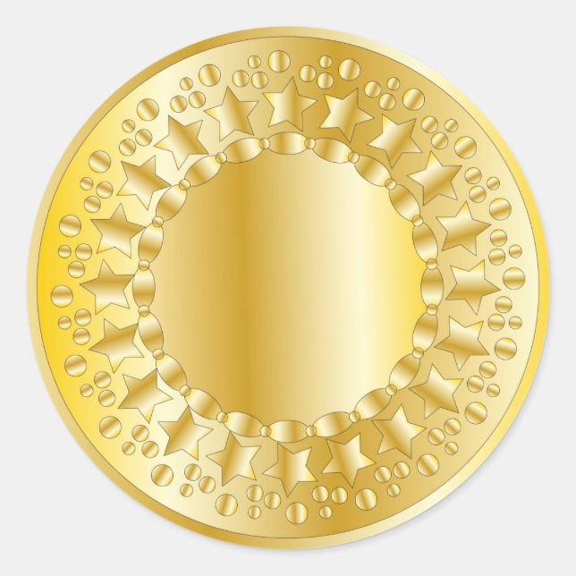 Adesivo Estrelas e Círculos do ouro (Frente)
