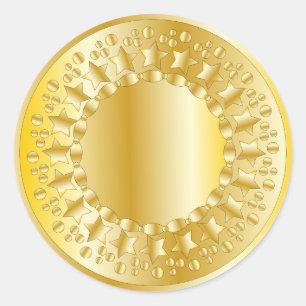 Adesivo Estrelas e círculos dourados