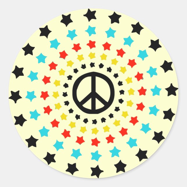 Adesivo Estrelas e Paz (Frente)