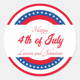 Adesivo Estrelas e Stripes Branco Vermelho e Azul Obrigado