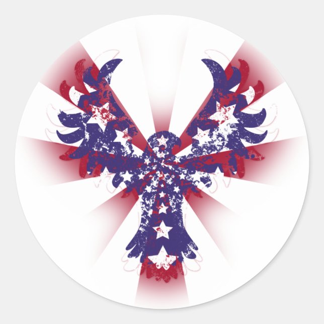 Adesivo Estrelas e Stripes de Águia Americanas (Frente)