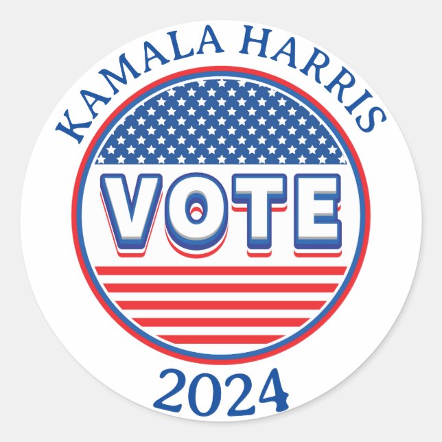 Adesivo Estrelas e Stripes Votam EUA - Eleição (Frente)