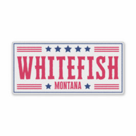 Adesivo Estrelas e Stripes WHITEFISH MONTANA