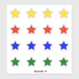 Adesivo Estrelas em quatro cores