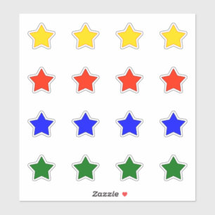 Adesivo Estrelas em quatro cores