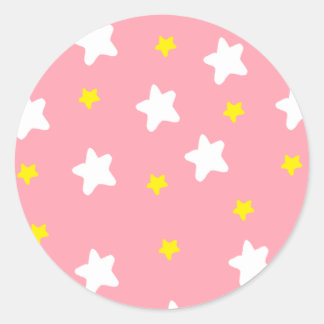 Adesivo Estrelas Felizes Rosa