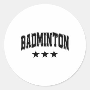Adesivo Estrelas Negras de Badminton Clic Retro Texto Univ