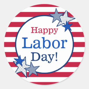 Adesivo Estrelas no Dia do Trabalho e Greve Legal Patriót