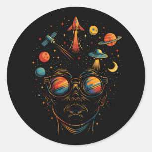 Adesivo Estrelas nos Meus Olhos Espaço Psicodélico Ficção