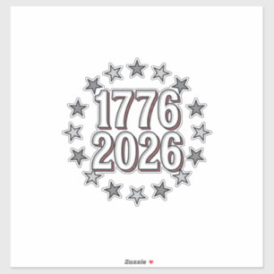 Adesivo Estrelas Patrióticas Vintage Design Vetorial 1776