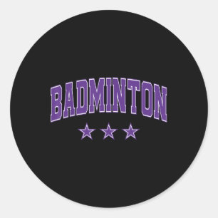 Adesivo Estrelas Roxas Clic Retro Varsity Texto de Badmint
