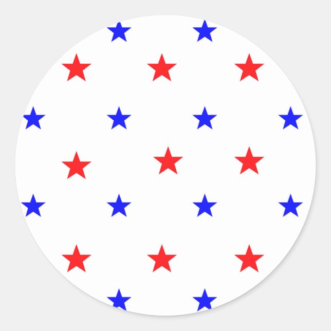 Adesivo Estrelas Vermelhas e Azuis - Padrão do Céu Estrela (Frente)