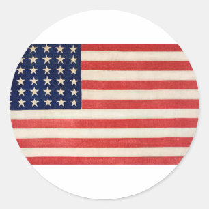 Adesivo Estrelas Vintage e Bandeiras Americanas Strips