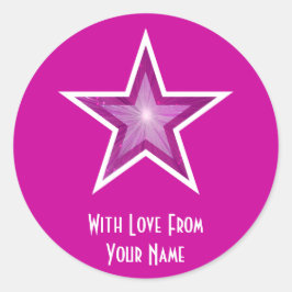Adesivo Estrelo cor-de-rosa 'Com Amor De'