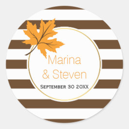 Adesivo Estrias brancas castanhas e casamento outono de fo