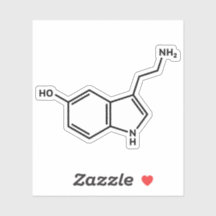 Estrutura molecular da molécula de serotonina