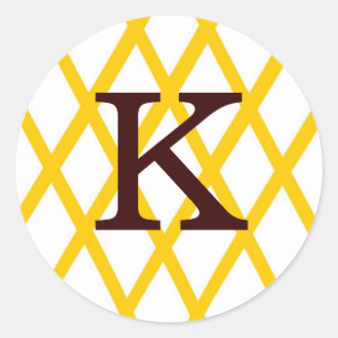 Adesivo Estrutura Monogrammed moderna no amarelo