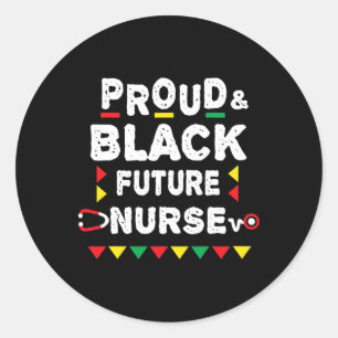 Adesivo Estudante de Enfermagem Futuro Enfermeiro Negro Or