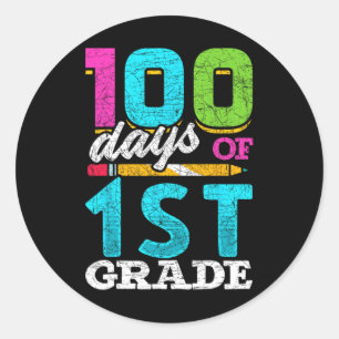 Adesivo Estudante De Primeiro Grau 100. º Dia Oferece 100 