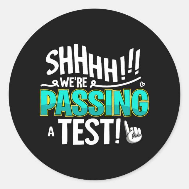 Adesivo Estudante De Professores No Dia De Teste (Frente)