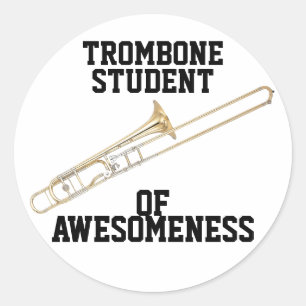 Adesivo Estudante do Trombone de Awesomeness