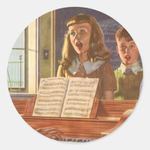 Adesivo Estudantes de ensino do professor de música do